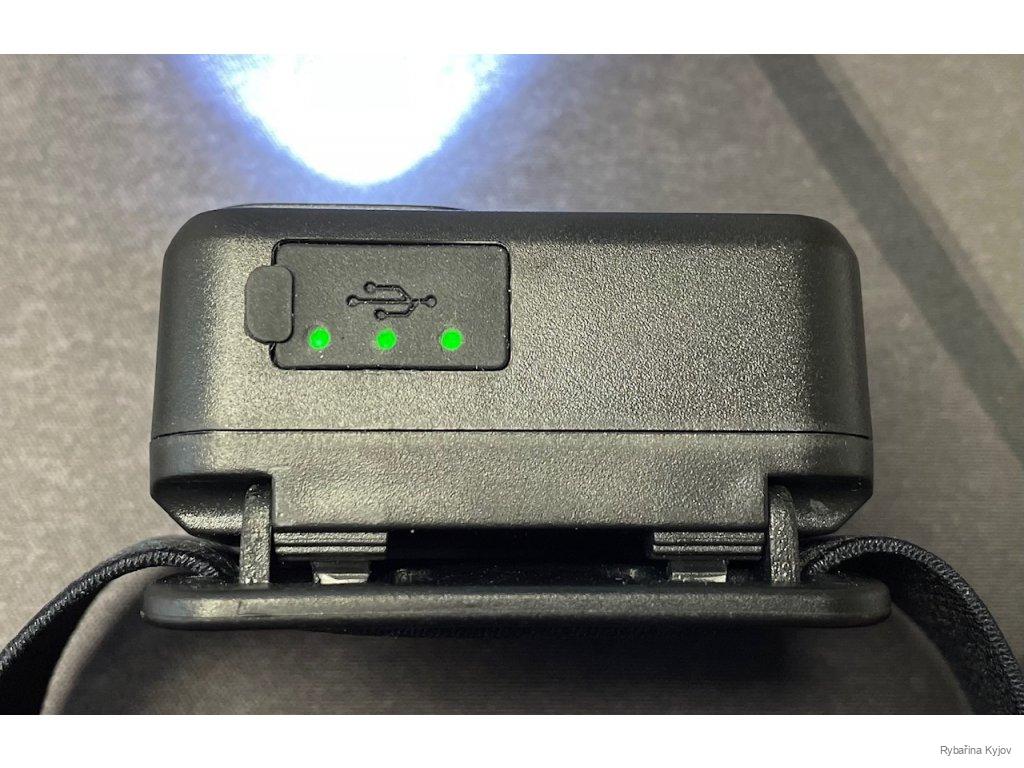 Čelovka Flacarp HL2000 bílá+zelená led