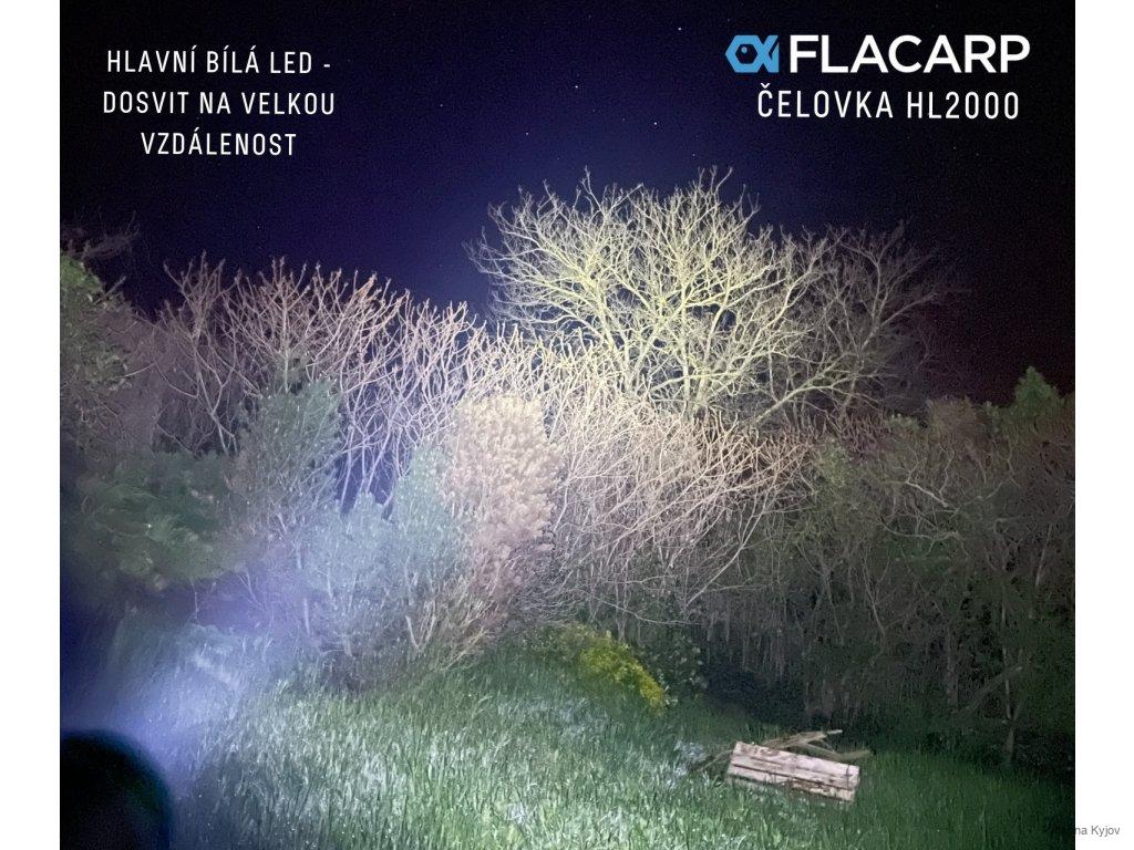 Čelovka Flacarp HL2000 bílá+zelená led