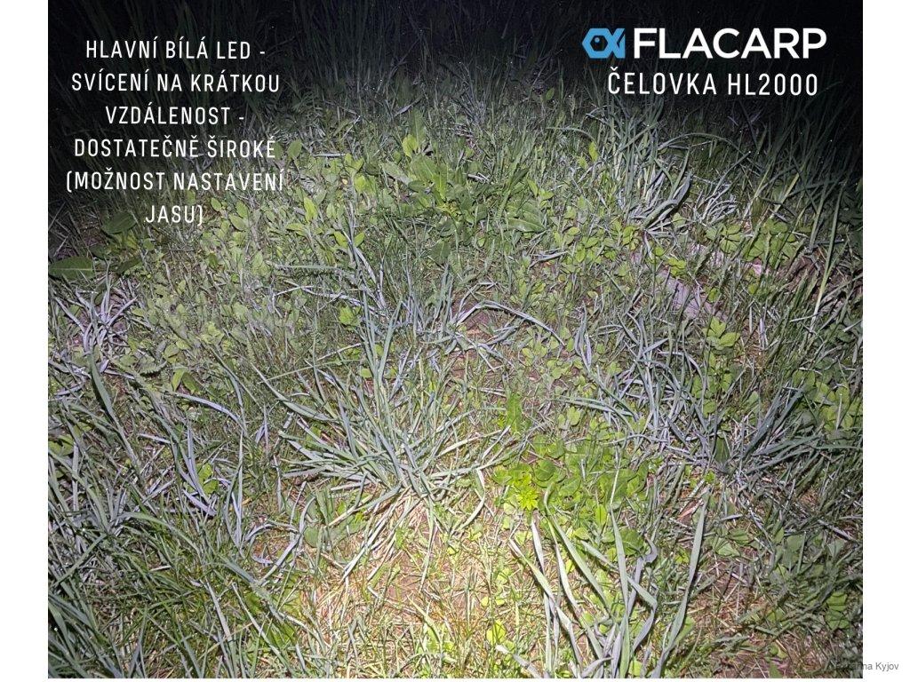 Čelovka Flacarp HL2000 bílá+zelená led