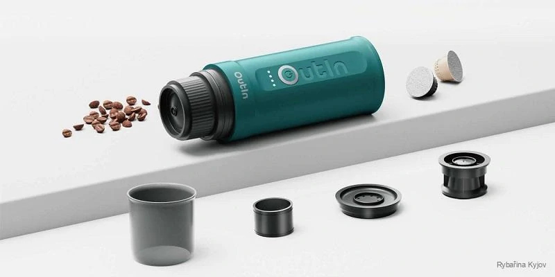 Outin Nano Portable Espresso Machine – Teal